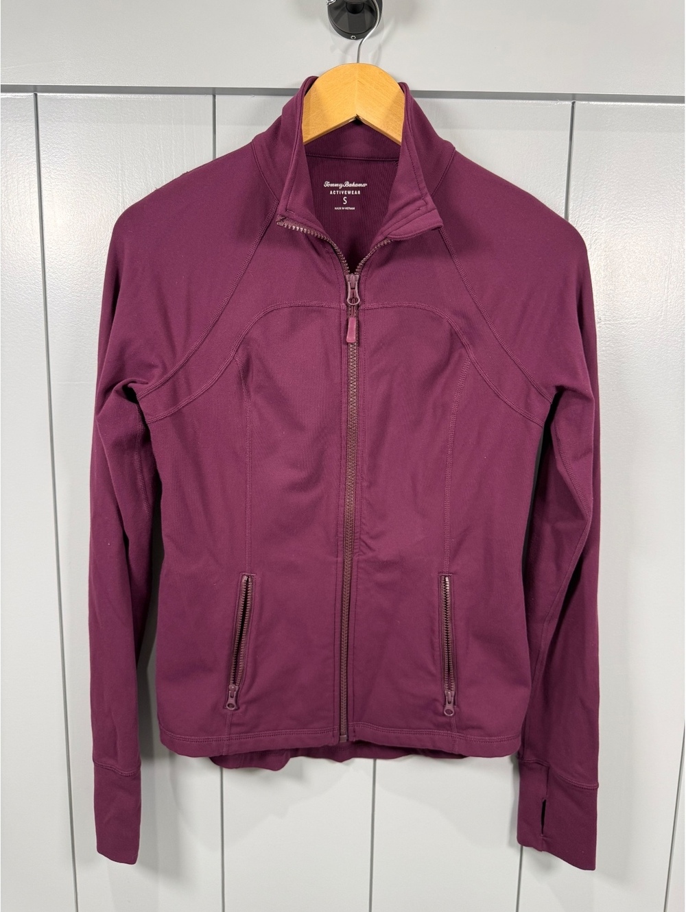 Tommy Bahama Activewear Women's Plum Purple Full Zip Jacket Size S
